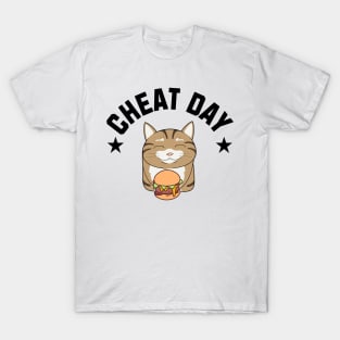 Cat Burger Cheat Day T-Shirt